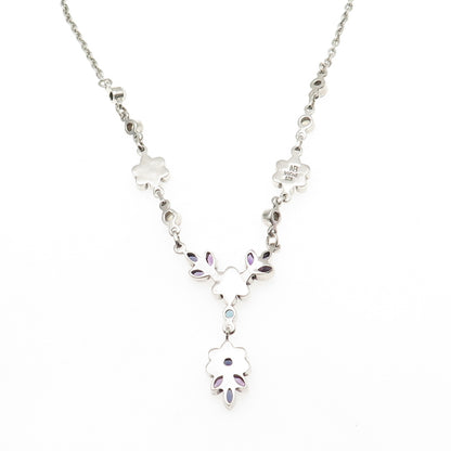 Nicky Butler Sterling Vintage Real Topaz Moonstone Amethyst Iolite Necklace 16"