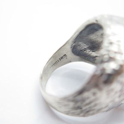 925 Sterling Silver Vintage Lion Ring Size 8.25