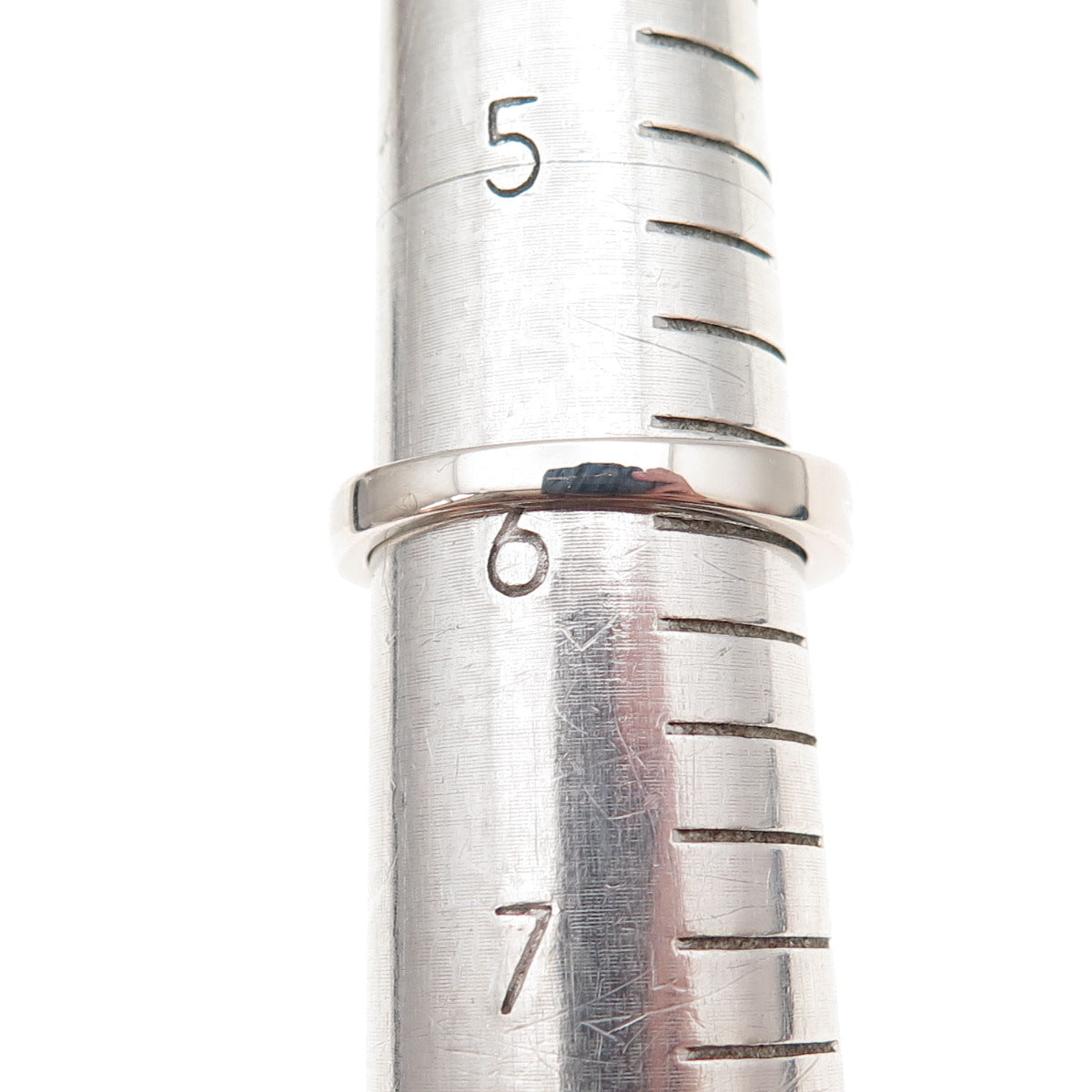 925 Sterling Silver Round-Cut C Z Band Ring Size 6