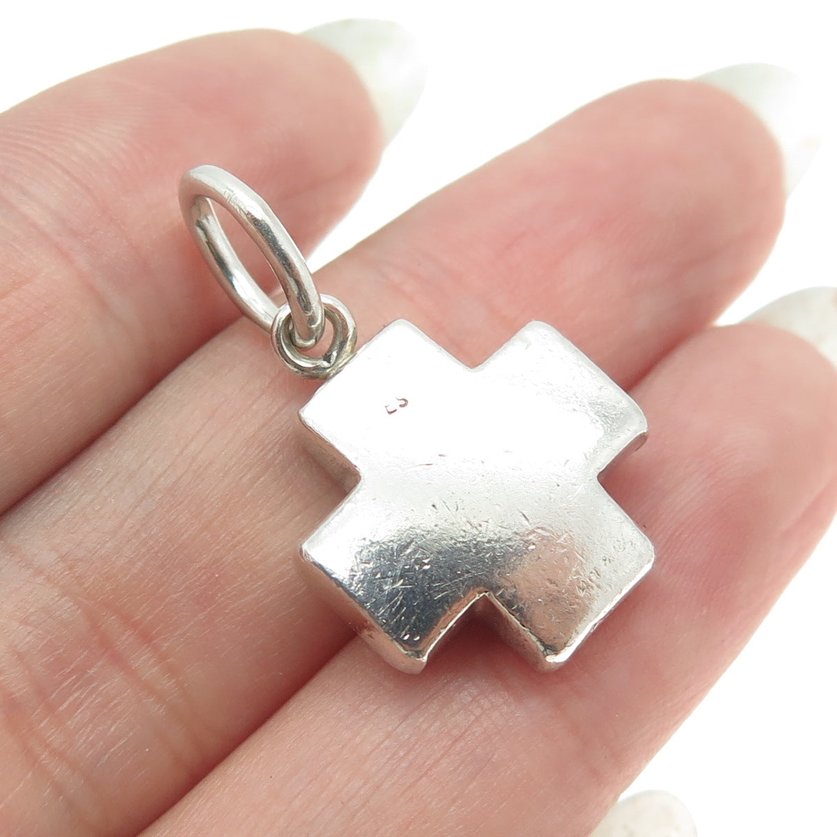 925 Sterling Silver Vintage Cross Charm Pendant