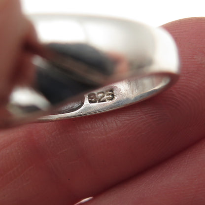 Chapal Zenray 925 Sterling Silver Vintage Modernist Oxidized Ring Size 5