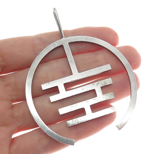 ARNE JOHANSEN 925S Sterling Silver Vintage Denmark Modernist Pendant