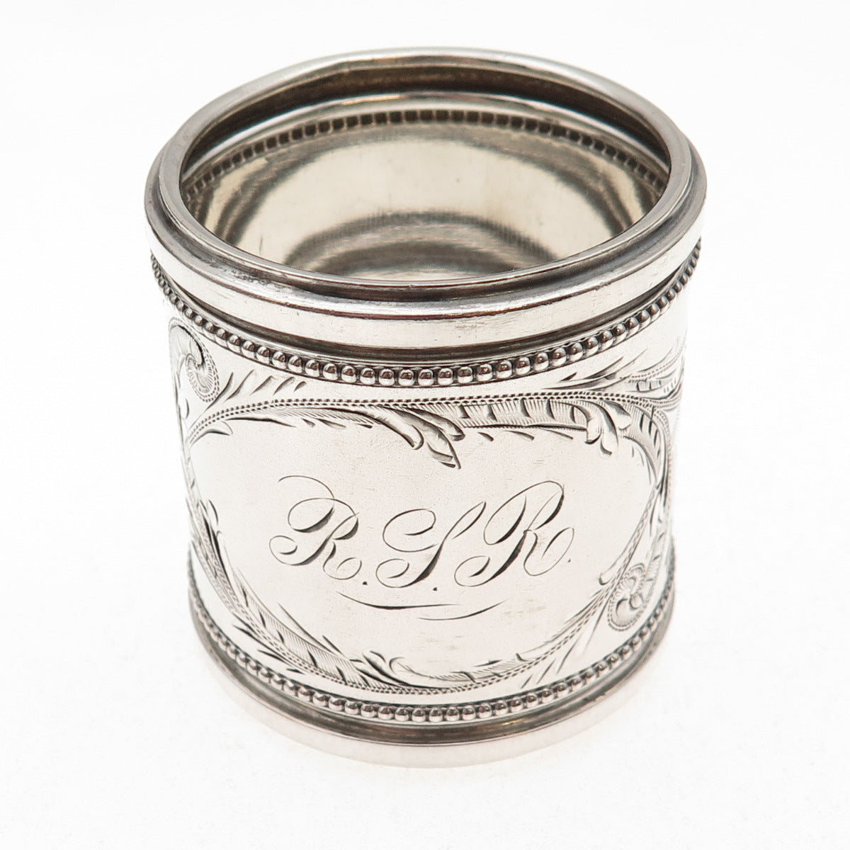 Gorham Sterling Silver Antique Victorian Engraved Mono Napkin Ring Holder #2085