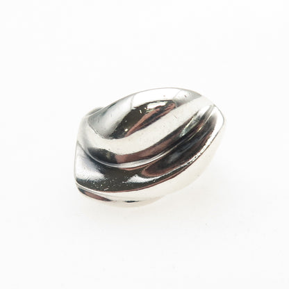 PAUL BRACKNA 925 Sterling Silver Vintage Modernist Oxidized Ring Size 5.75