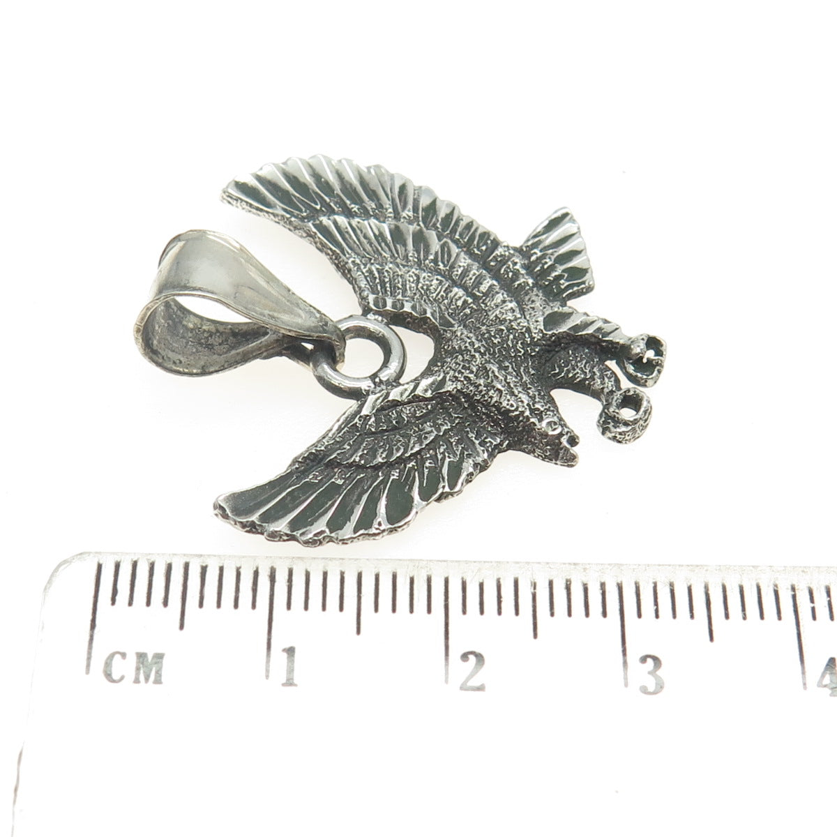 1 OF A KIND 925 Sterling Silver Vintage Hunting Eagle Pendant