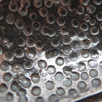 925 Sterling Silver Vintage Modernist Ribbed Oxidized Slide Charm Pendant