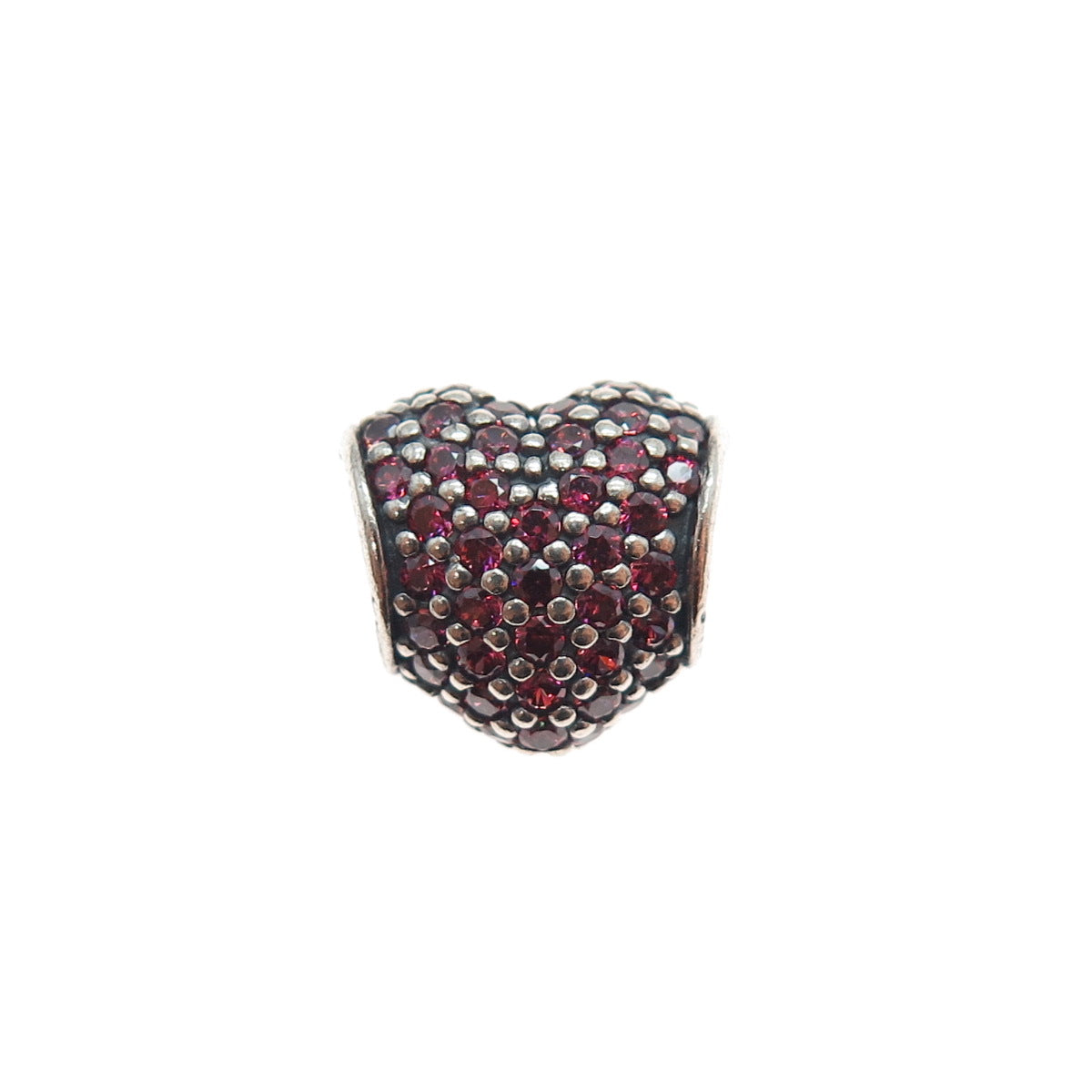 PANDORA 925 Sterling Silver C Z Moments Sparkling Infinity Heart Slide Charm
