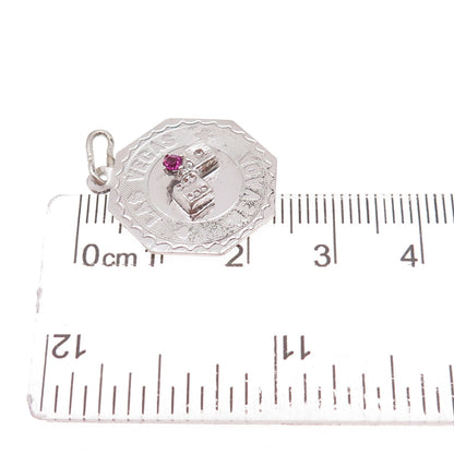 925 Sterling Silver Vintage Rhinestone Lucky Dice Las Vegas Charm Pendant