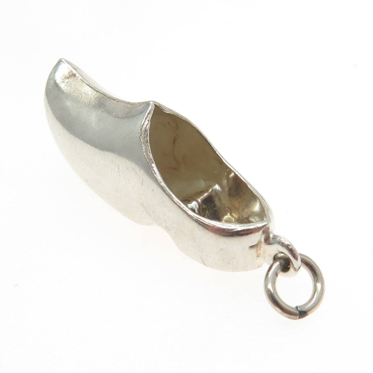 835 Silver Vintage Netherlands Dutch Clog Shoe 3D Charm Pendant