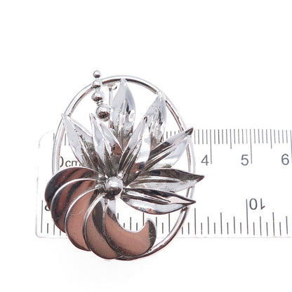 Binder Brothers 925 Sterling Silver Antique Art Deco Flower Pin Brooch