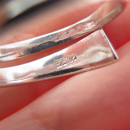 CHARLES WINSTON Sterling Silver Vintage Modernist Wrap Adjustable Ring Size 8.75