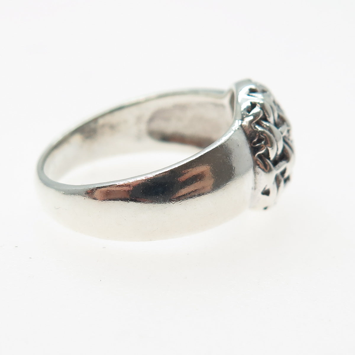 MWS Mark Wasserman Samara Sterling Silver Vintage Woven Oxidized Ring Size 6.25