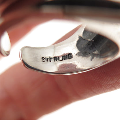 Joseph Masaniello 925 Sterling Silver Vintage Modernist Adjustable Ring Size 6.5