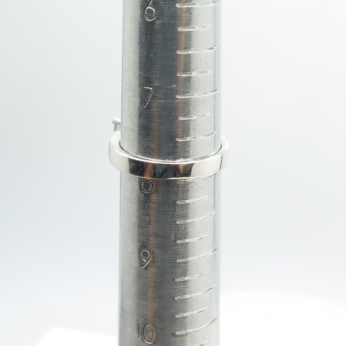 925 Sterling Silver Radiant-Cut Pink & White C Z Ring Size 8