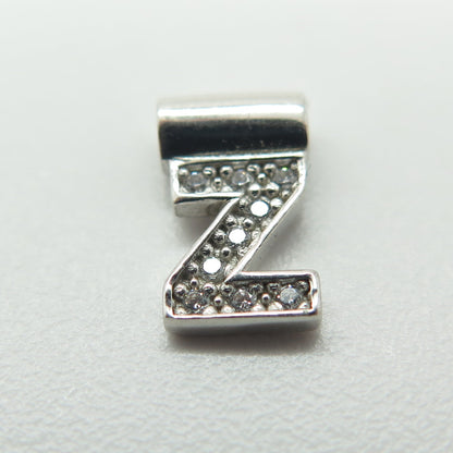 NOMINATION Italy 925 Sterling Silver C Z Letter "Z" SeiMia Pendant