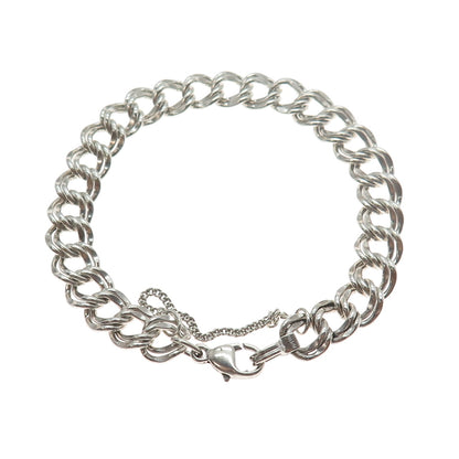 JAMES AVERY 925 Sterling Silver Vintage Double Bismark Link Bracelet 7.25"