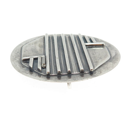 980 Silver Vintage Mexico Modernist Geometric Large Pendant