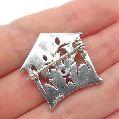 925 Sterling Silver Vintage Astor Family Pin Brooch