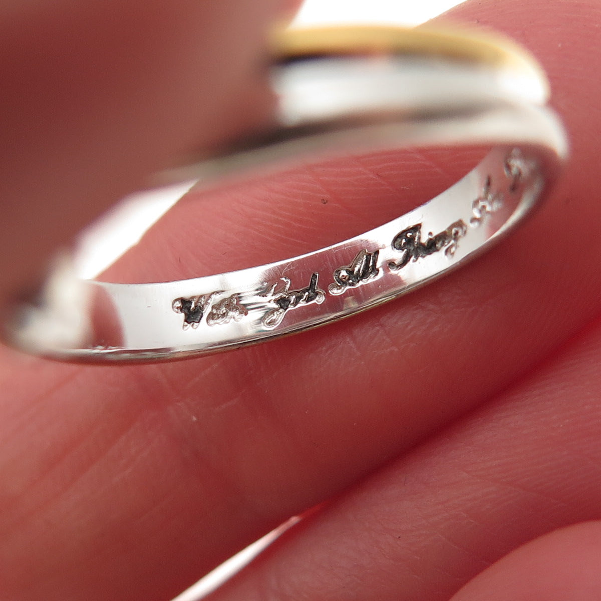 BGE Bradford 925 Sterling 2-Tone Real Diamond Accent & Sapphire Ring Size 8.25