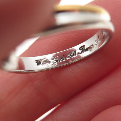 BGE Bradford 925 Sterling 2-Tone Real Diamond Accent & Sapphire Ring Size 8.25