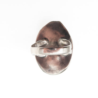 Old Pawn 925 Sterling Silver Vintage Southwestern Bisbee Turquoise Ring Size 7