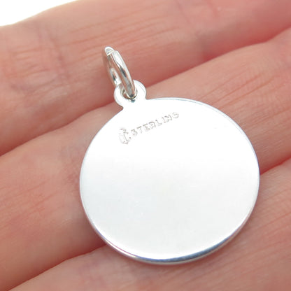 CHARLES THOMAE 925 Sterling Silver Vintage Enamel Larchmont Charm Pendant