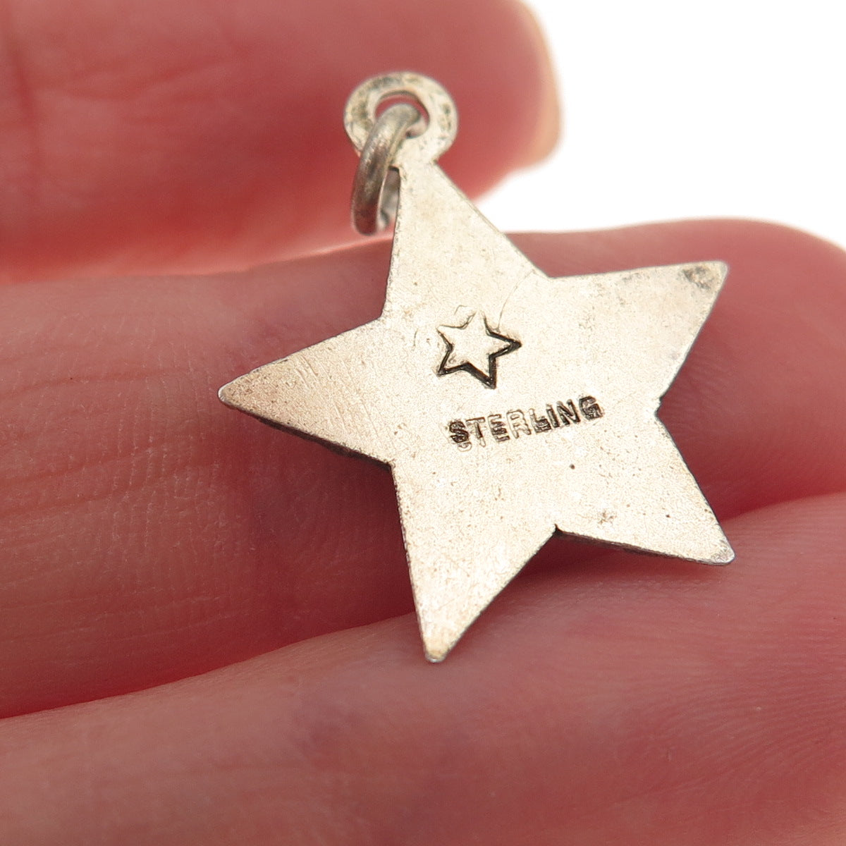 Thomas F. Brogan Co. Sterling Silver Antique Art Deco Ornate Star Charm Pendant