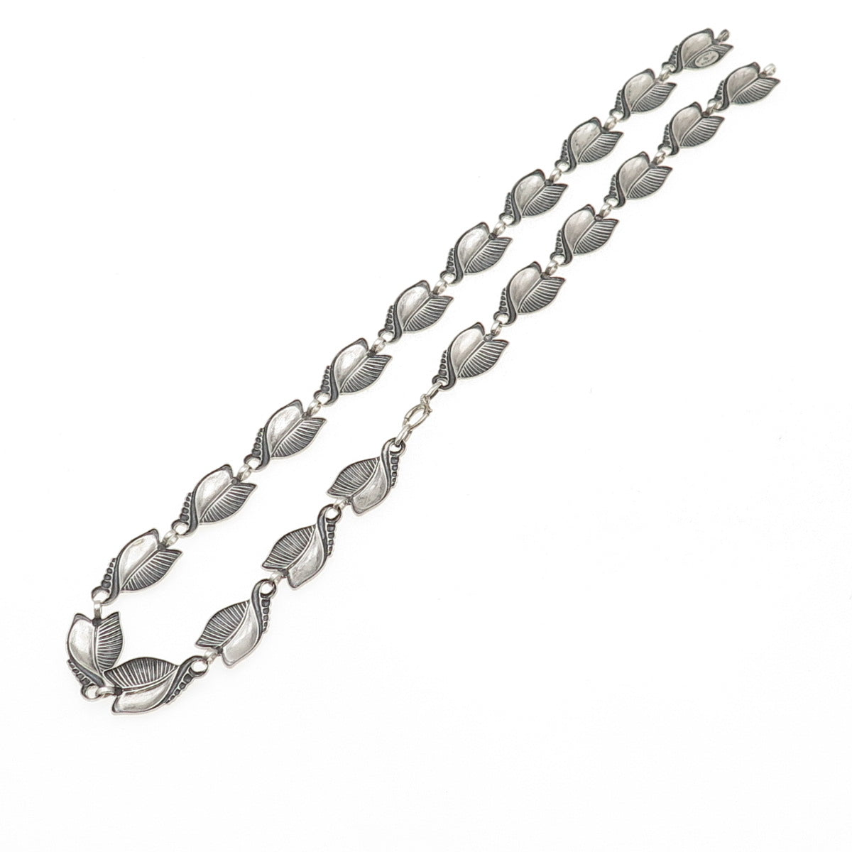 Danecraft Sterling Silver Antique Art Deco Floral Necklace 22" (broken 1 link)