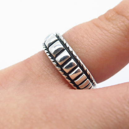 925 Sterling Silver Vintage Shube Cage Ring Size 5