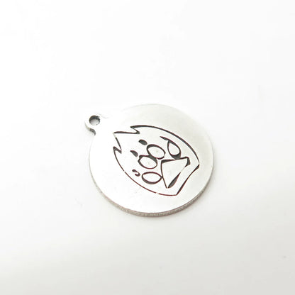 925 Sterling Silver USA Two In Town Paw Charm Pendant