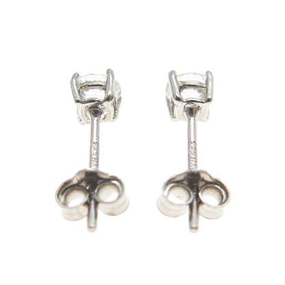 HAN 925 Sterling Silver Round-Cut C Z Stud Earrings