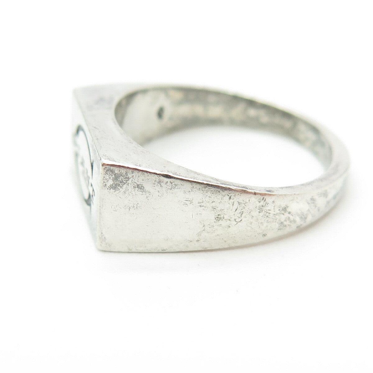 925 Sterling Silver Vintage "Giant" Signet Ring Size 6.25