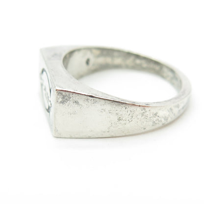 925 Sterling Silver Vintage "Giant" Signet Ring Size 6.25