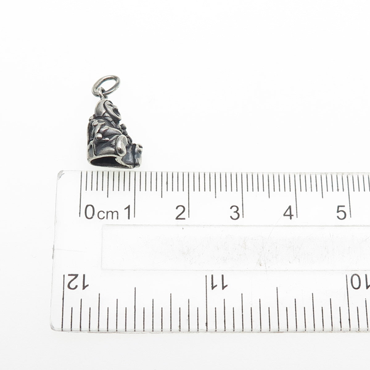 Old Pawn 925 Sterling Silver Vintage Kachina Doll Oxidized Mini Charm Pendant