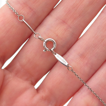 Tiffany & Co. Elsa Peretti 925 Sterling Silver Vintage Bean Chain Necklace 16"