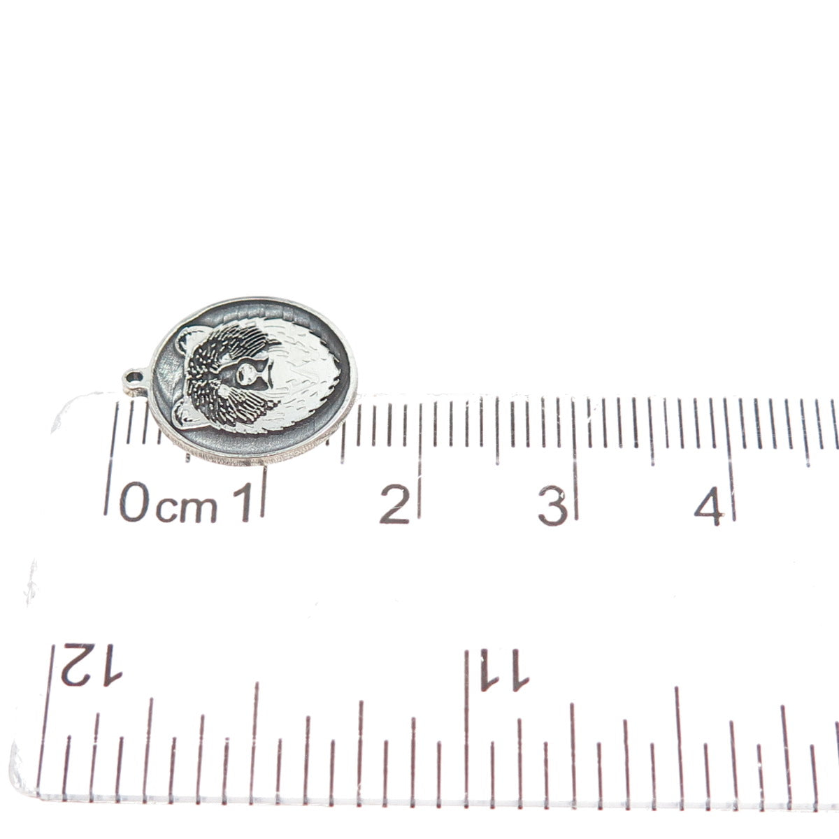 TOKEMOTI 925 Sterling Silver Bear Oxidized Minimalist Charm Pendant