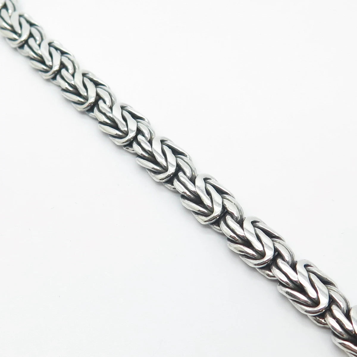 925 Sterling Silver Vintage Byzantine Link Bracelet 6"
