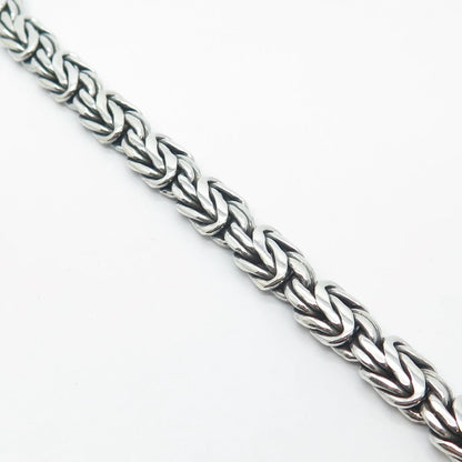 925 Sterling Silver Vintage Byzantine Link Bracelet 6"