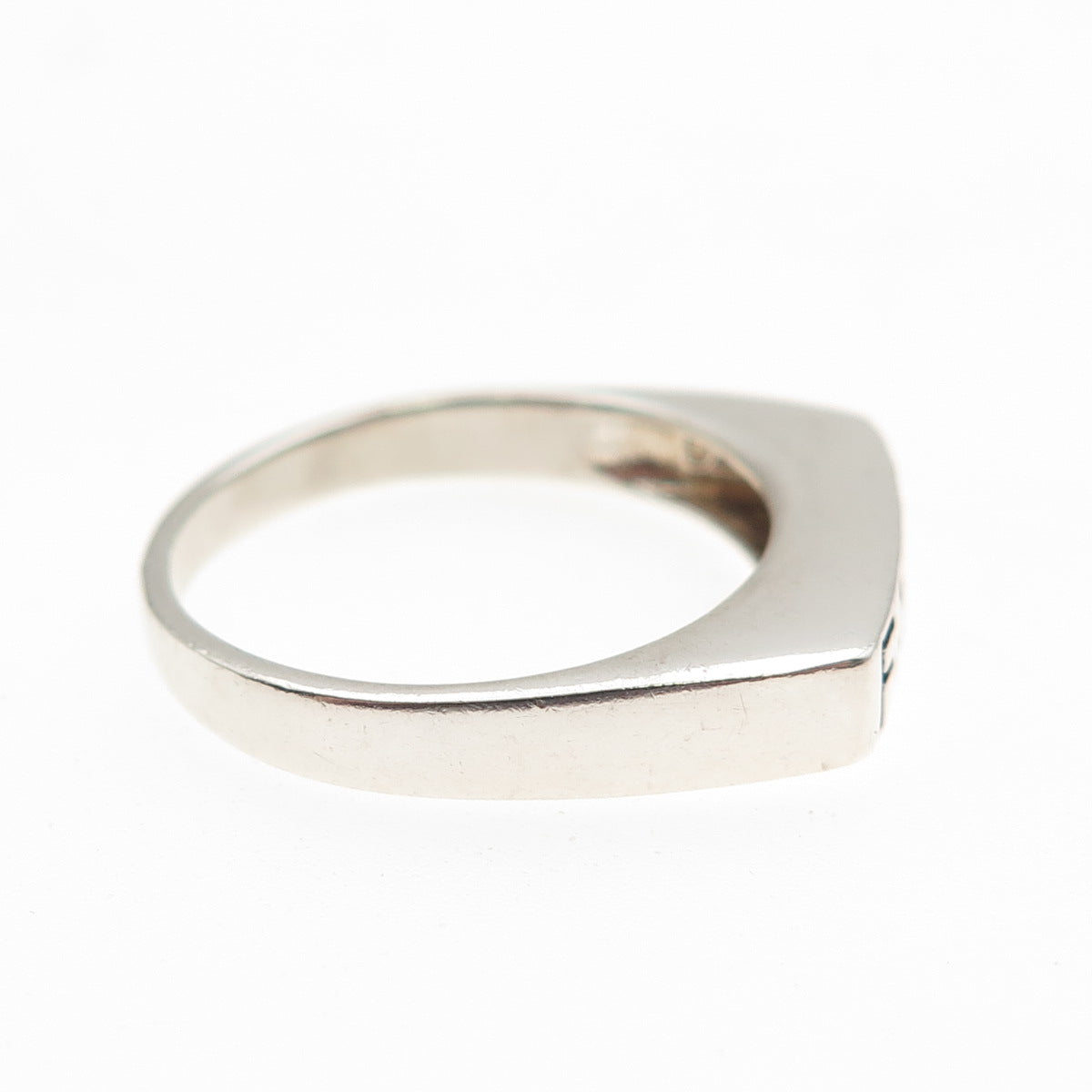 925 Sterling Silver Vintage Faith Bar Ring Size 7