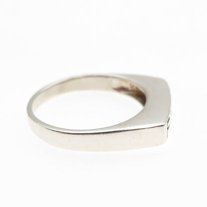925 Sterling Silver Vintage Faith Bar Ring Size 7