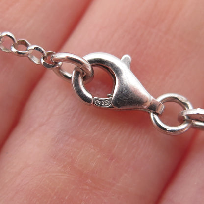 925 Sterling Silver Italy Disc by The Yard Cable Chain Necklace 36"