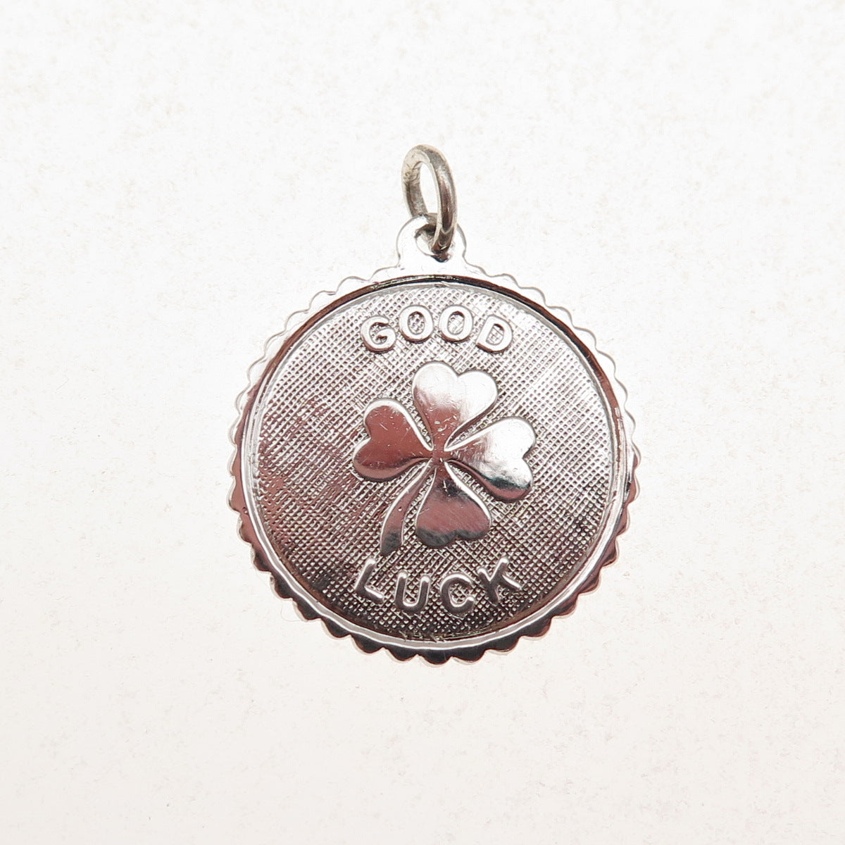 Elco 925 Sterling Silver Vintage Good Luck Clover Charm Pendant