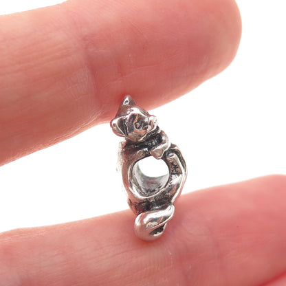 Trollbeads LAA 925 Sterling Silver Cat Slide Bead Charm