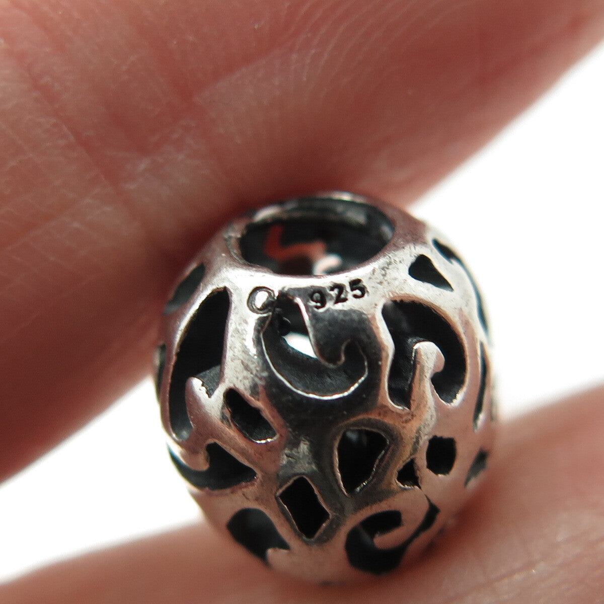 CHAMILIA 925 Sterling Silver Ornate Bead Charm