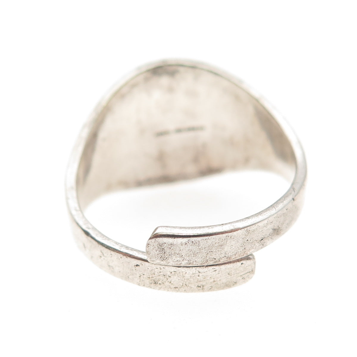 Creed Sterling Silver Antique Art Deco Enamel Holy Spirit Adjustable Ring Size 9