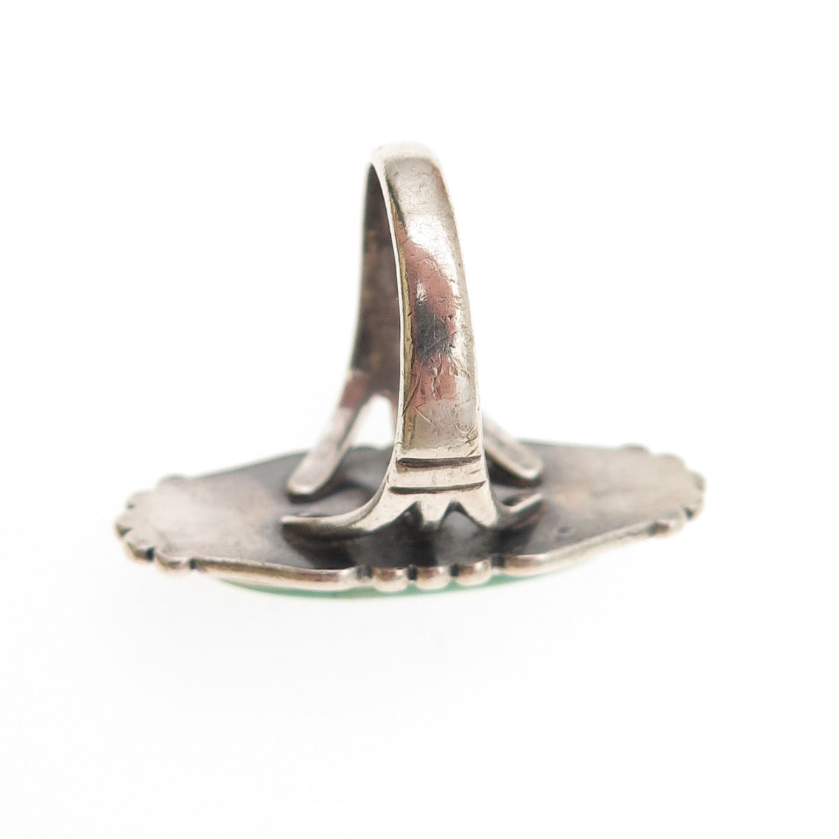 Bell Trading Post Old Pawn 925 Sterling Silver Vintage Turquoise Ring Size 7.25