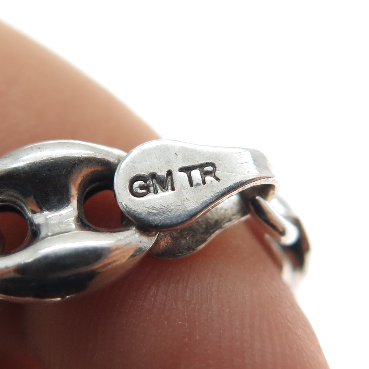 925 Sterling Silver Vintage Anchor Mariner Chain Necklace 16"