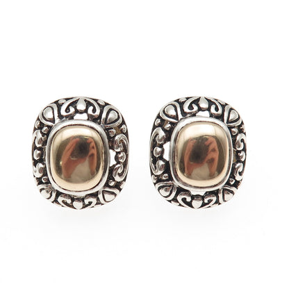 ESPO Joseph Esposito 925 Sterling Silver 14K Gold Vintage Modernist Earrings