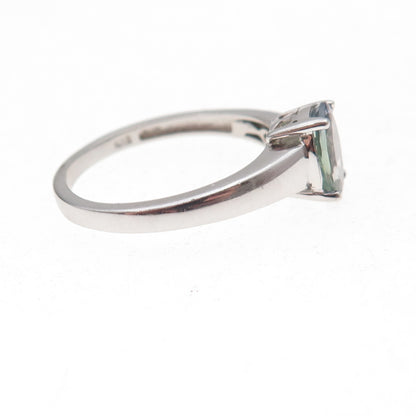 Chuck Clemency 925 Sterling Silver Real Oval-Cut Iolite Ring Size 8