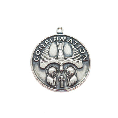 GRIFFITH & SONS CO. Sterling Silver Antique Art Deco Confirmation Charm Pendant
